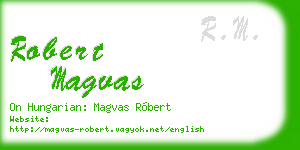 robert magvas business card